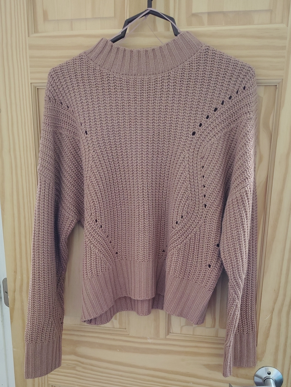 🧣Moon & Madison Mock Neck Knit Sweater - Taupe